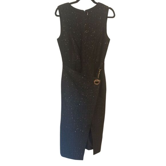 Metallic Tweed Sleeveless Dress by Motif - Picture 2 of 10